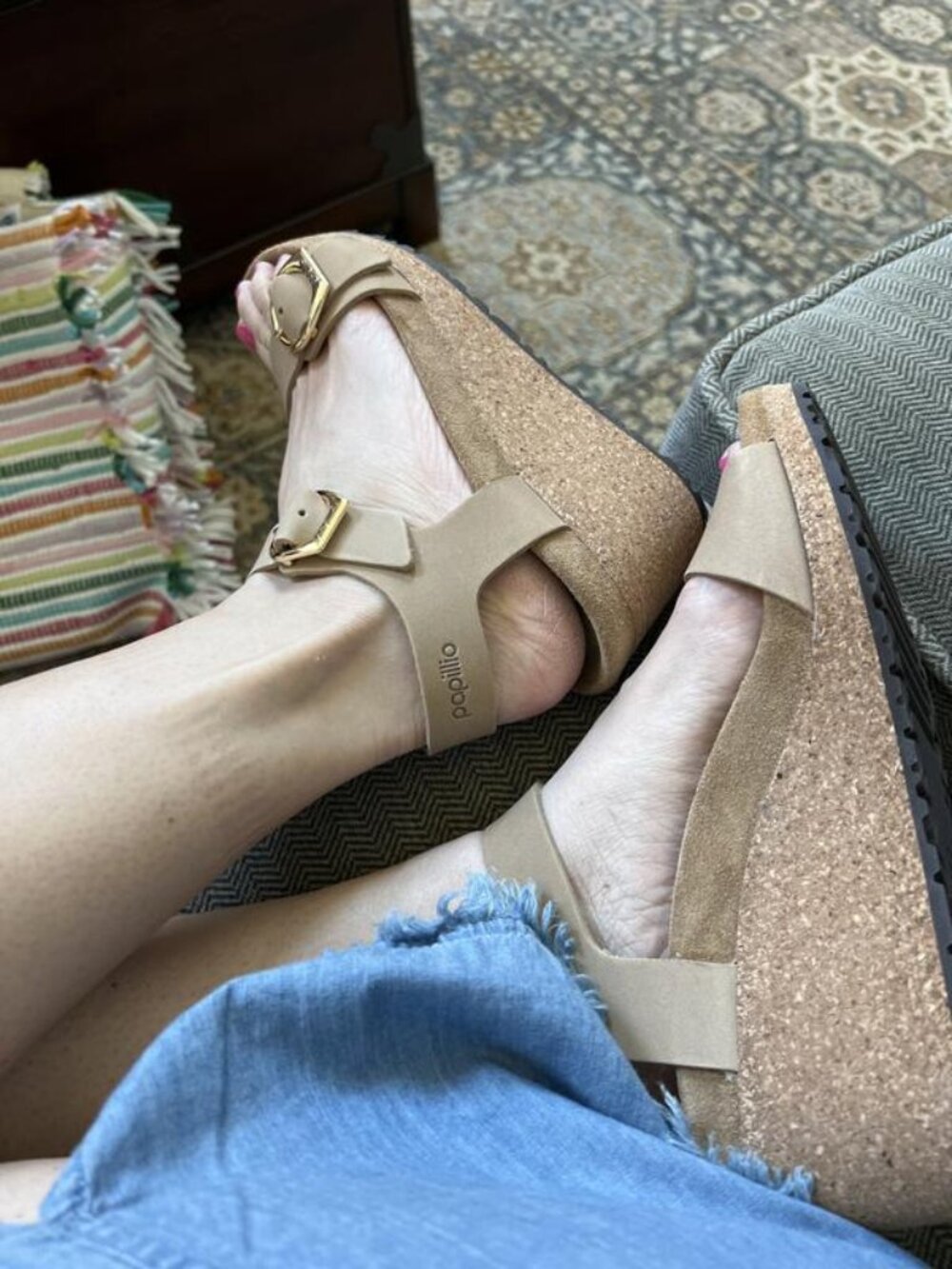 Birkenstock Papillio Soley Ring Buckle Wedge Sandals